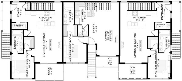 Contemporary Floor Plan - Main Floor Plan #1101-43