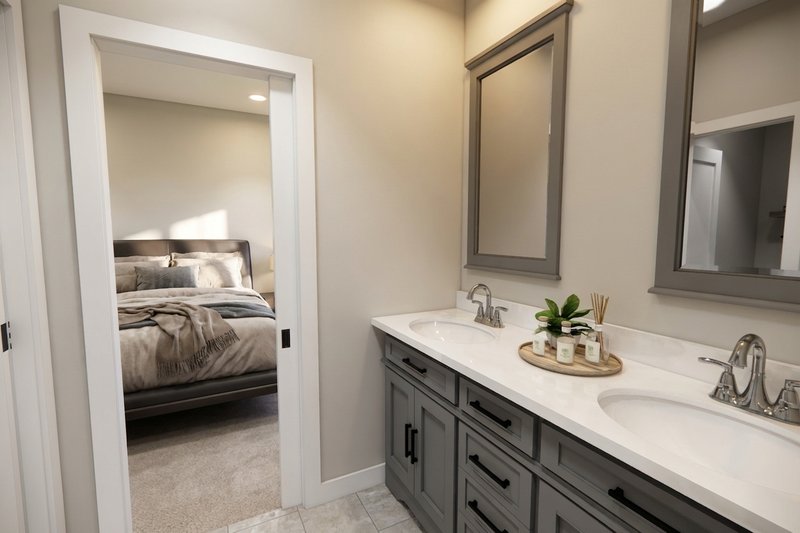 Architectural House Design - Interior - Bathroom 1 for Farmhouse House Plan #51-1519 - 3 bed, 2.5 bath