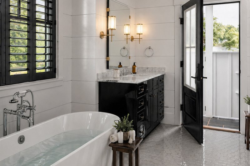 House Blueprint - Interior - Master Bathroom for Farmhouse House Plan #928-373 - 3 bed, 3.5 bath