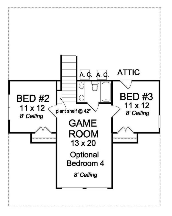 Floor Plan - Upper Floor Plan #513-2066