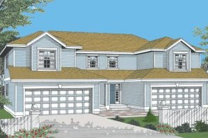 Traditional Exterior - Front Elevation Plan #96-203