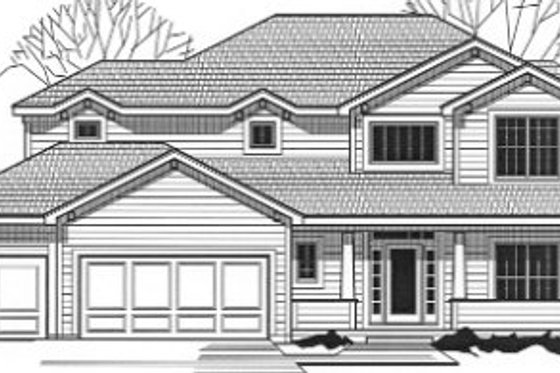 Exterior - Front Elevation for Traditional House Plan #67-811 - 4 bed, 3 bath