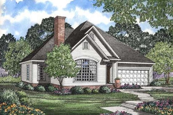 Exterior - Other Elevation for European House Plan #17-1008 - 3 bed, 2 bath