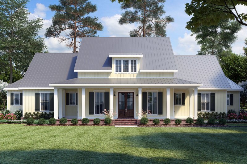 Dream House Plan - Farmhouse Exterior - Front Elevation Plan #1074-4