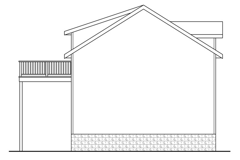 House Plan Design - Exterior - Rear Elevation for Traditional House Plan #124-959 - 1 bed, 1 bath