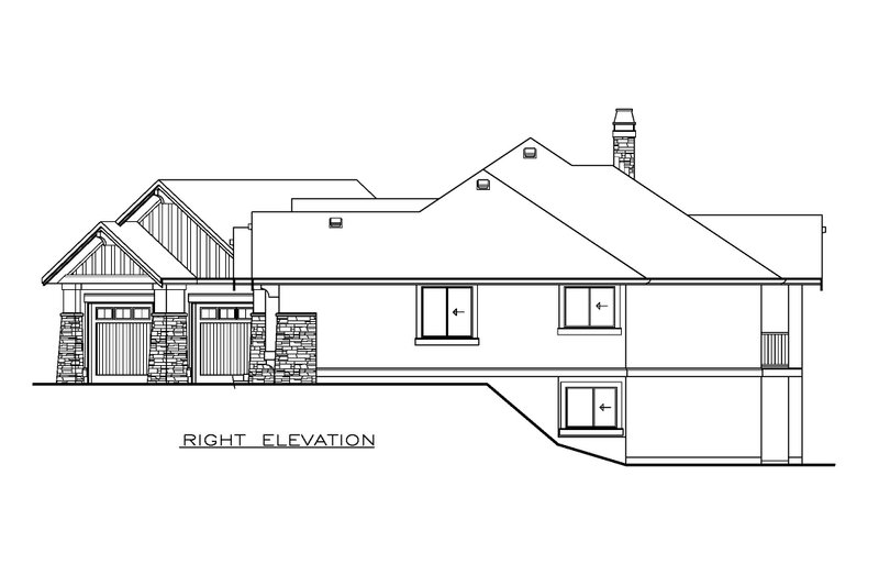 Architectural House Design - Exterior - Other Elevation 1 for Ranch House Plan #1100-168 - 3 bed, 2.5 bath