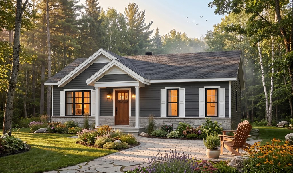 Exterior - Front Elevation 2 for Craftsman House Plan #23-2696 - 3 bed, 1 bath