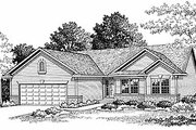 Traditional Style House Plan - 3 Beds 2 Baths 1370 Sq/Ft Plan #70-119 