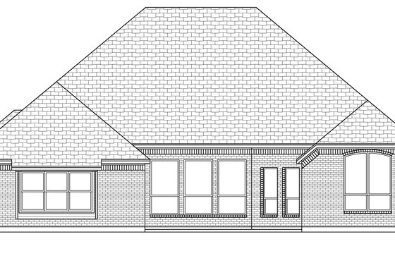 Exterior - Rear Elevation for European House Plan #84-632 - 4 bed, 3 bath