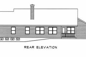 Exterior - Rear Elevation for Ranch House Plan #22-108 - 3 bed, 2.5 bath