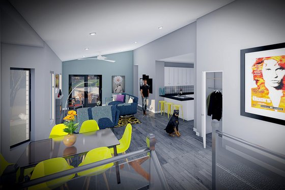 Interior - Dining Room for Modern House Plan #70-1521 - 2 bed, 2 bath