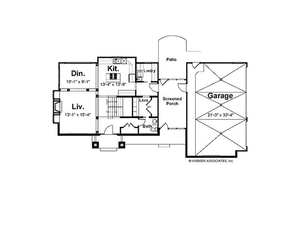 Dream House Plan - Floor Plan - Main Floor for Farmhouse House Plan #928-441 - 3 bed, 2.5 bath