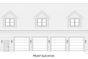 Exterior - Front Elevation 3 for Traditional House Plan #932-417 - 2 bed, 2.5 bath