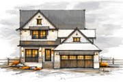 Farmhouse Style House Plan - 3 Beds 2.5 Baths 2346 Sq/Ft Plan #1101-59 Exterior 