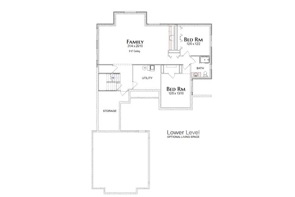 Modern Floor Plan - Lower Floor Plan #49-291