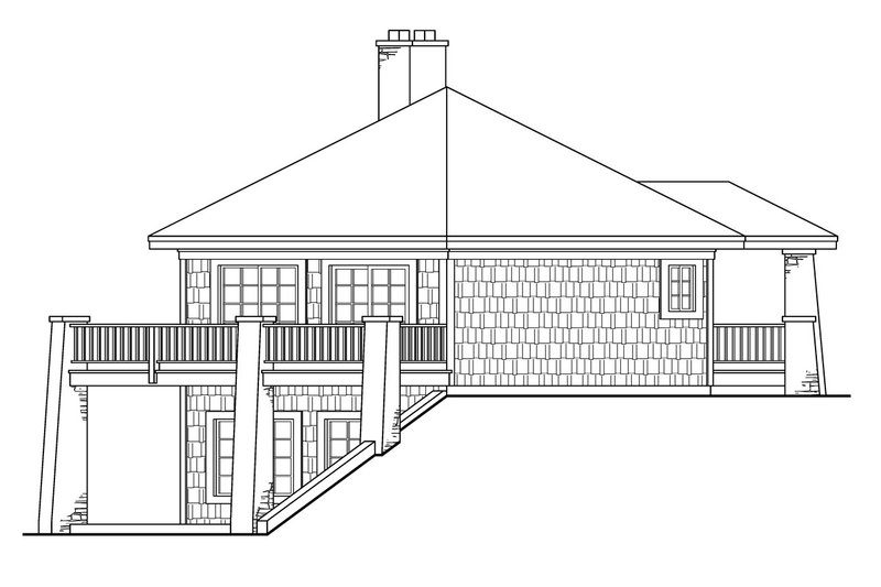 Home Plan - Exterior - Other Elevation for Craftsman House Plan #124-186 - 3 bed, 2 bath