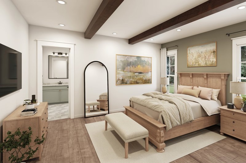 Home Plan - Interior - Master Bedroom for Farmhouse House Plan #430-410 - 4 bed, 3.5 bath