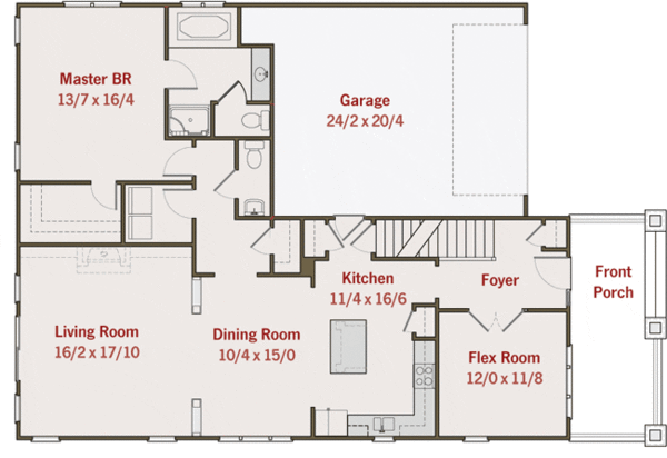 Craftsman Floor Plan - Main Floor Plan #461-9