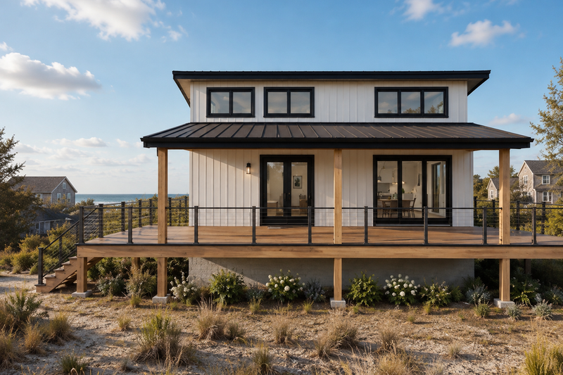 Dream House Plan - Exterior - Front Elevation 2 for Beach House Plan #1116-50 - 2 bed, 2 bath