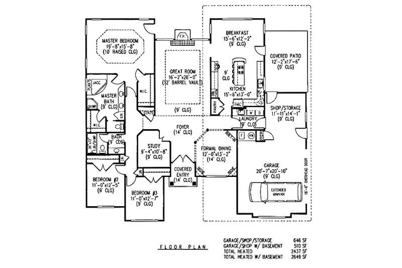 Architectural House Design - Floor Plan - Main Floor for European House Plan #11-114 - 3 bed, 2 bath