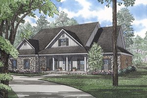 Craftsman Exterior - Front Elevation Plan #17-244