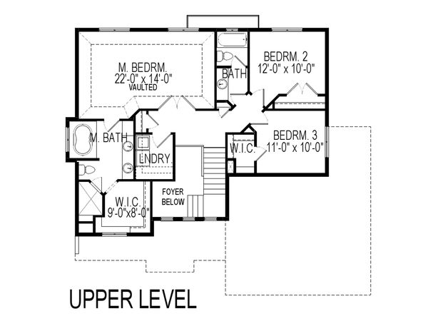 House Design - Traditional Floor Plan - Upper Floor Plan #920-27