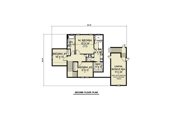 House Blueprint - Farmhouse Floor Plan - Upper Floor Plan #1070-186