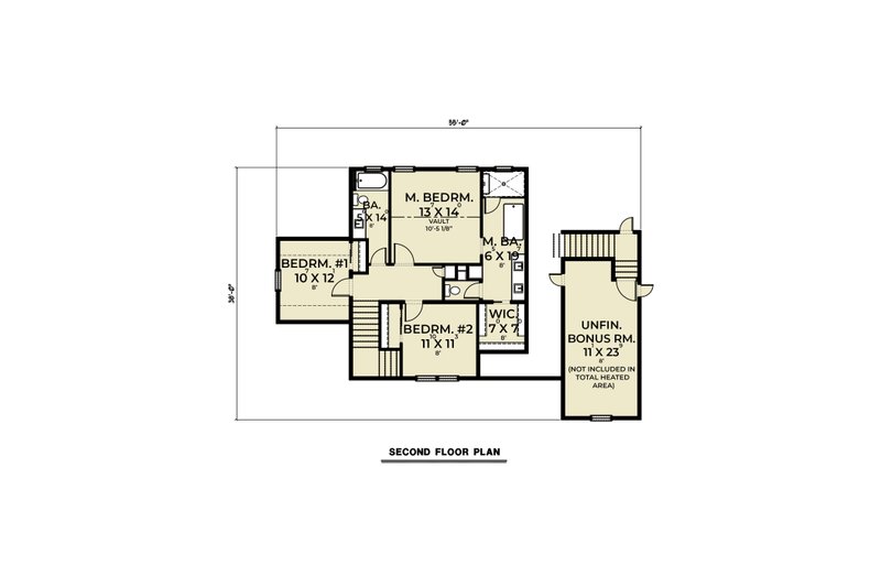 House Plan Design - Floor Plan - Upper Floor for Farmhouse House Plan #1070-186 - 3 bed, 3 bath