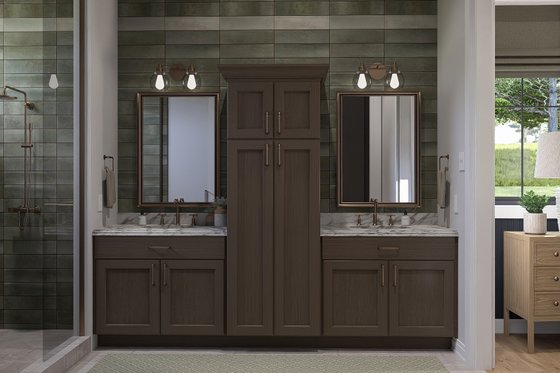Interior - Master Bathroom for Barndominium House Plan #455-667 - 5 bed, 3.5 bath
