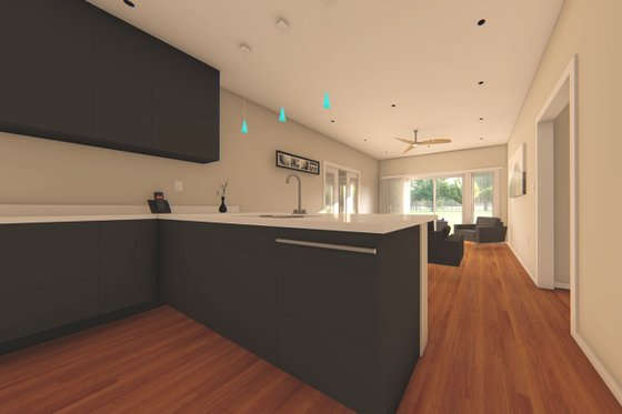 Interior - Kitchen for Contemporary House Plan #126-177 - 1 bed, 1.5 bath