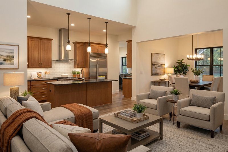 Architectural House Design - Interior - Family Room for Cottage House Plan #120-298 - 3 bed, 2 bath