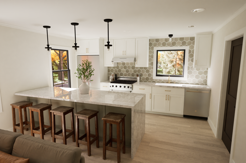House Plan Design - Interior - Kitchen for Contemporary House Plan #1116-36 - 2 bed, 1.5 bath