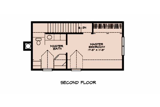 Floor Plan - Upper Floor for Country House Plan #140-107 - 3 bed, 2 bath