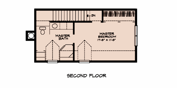 Country Floor Plan - Upper Floor Plan #140-107