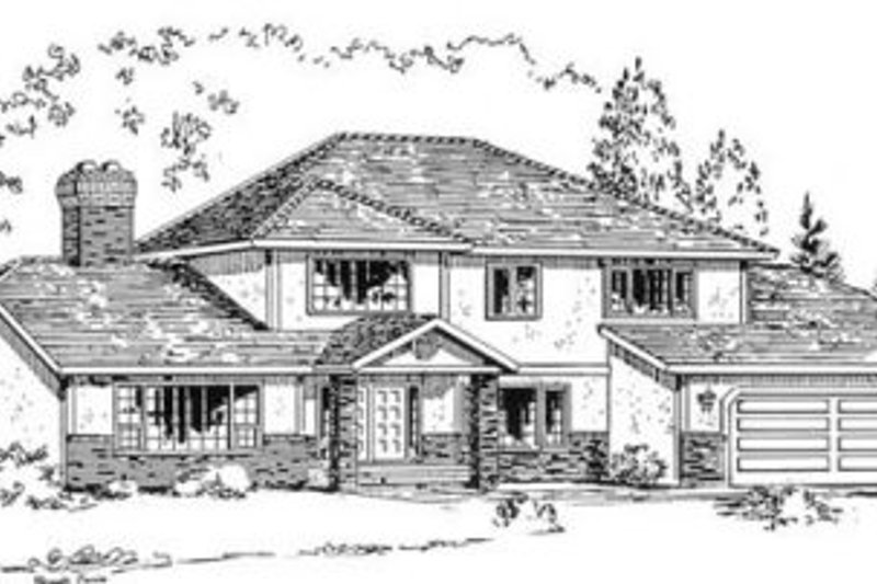Traditional Style House Plan - 3 Beds 2.5 Baths 2452 Sq/Ft Plan #18-8971