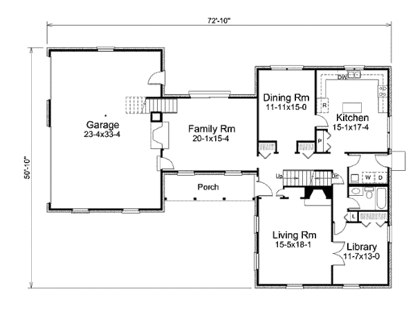 Tudor Floor Plan - Main Floor Plan #57-543