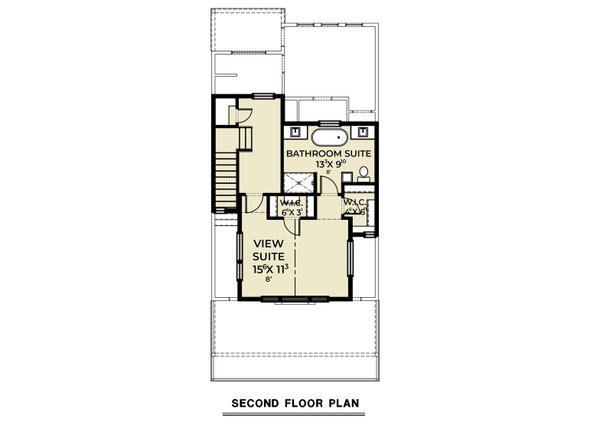 House Blueprint - Contemporary Floor Plan - Upper Floor Plan #1070-229