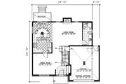 European Style House Plan - 4 Beds 1.5 Baths 1916 Sq/Ft Plan #138-197 