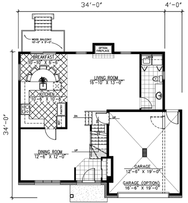 European Floor Plan - Main Floor Plan #138-197