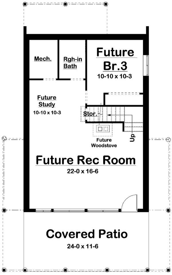 Contemporary Floor Plan - Lower Floor Plan #126-292