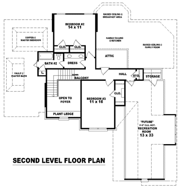 European Floor Plan - Upper Floor Plan #81-1013