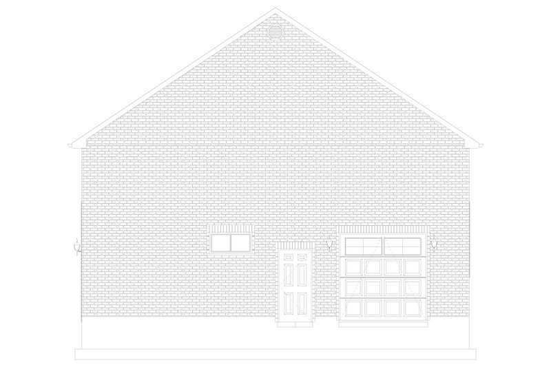 Architectural House Design - Exterior - Rear Elevation 1 for Traditional House Plan #1060-85, 1 bath