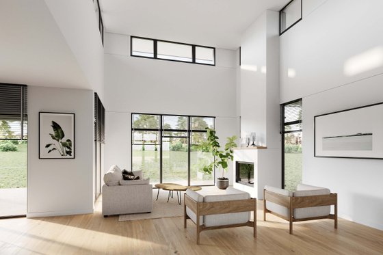 Interior - Family Room for Modern House Plan #924-26 - 3 bed, 2.5 bath