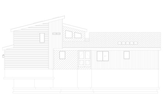 Exterior - Front Elevation 4 for Modern House Plan #1060-236 - 4 bed, 4 bath