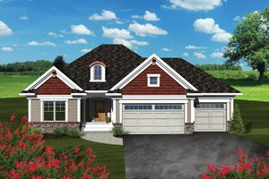 Traditional Exterior - Front Elevation Plan #70-1078