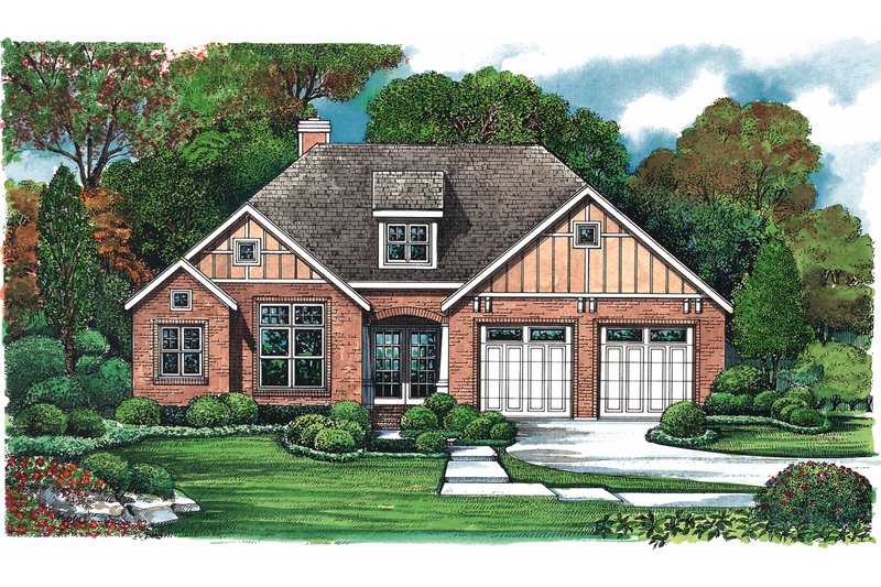House Design - Traditional Exterior - Front Elevation Plan #20-1394