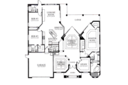 Mediterranean Style House Plan - 3 Beds 3 Baths 2518 Sq/Ft Plan #115-102 