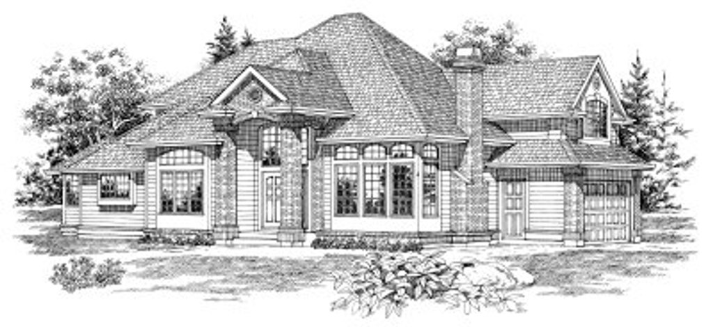 Exterior - Front Elevation 2 for Traditional House Plan #47-598 - 3 bed, 2.5 bath
