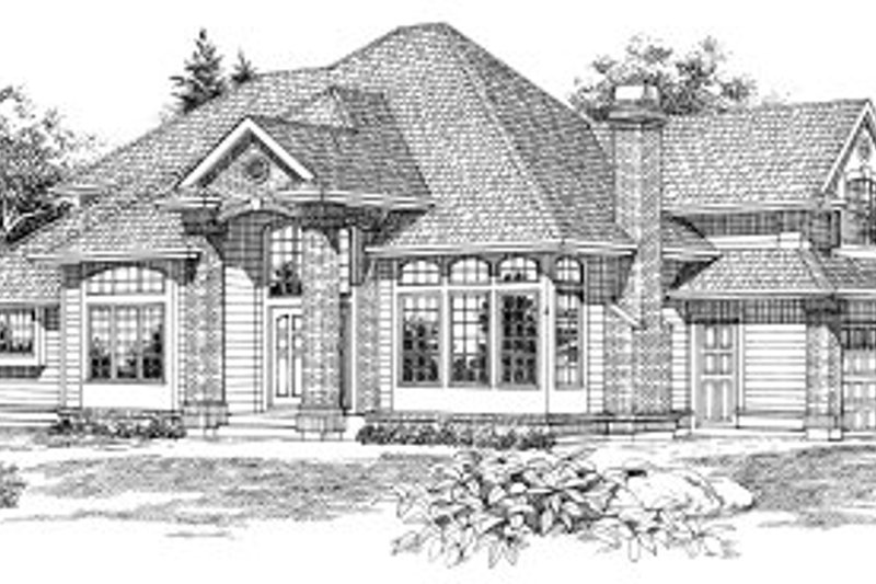 Exterior - Front Elevation 2 for Traditional House Plan #47-598 - 3 bed, 2.5 bath