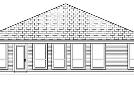 Exterior - Rear Elevation for Traditional House Plan #84-332 - 3 bed, 2 bath